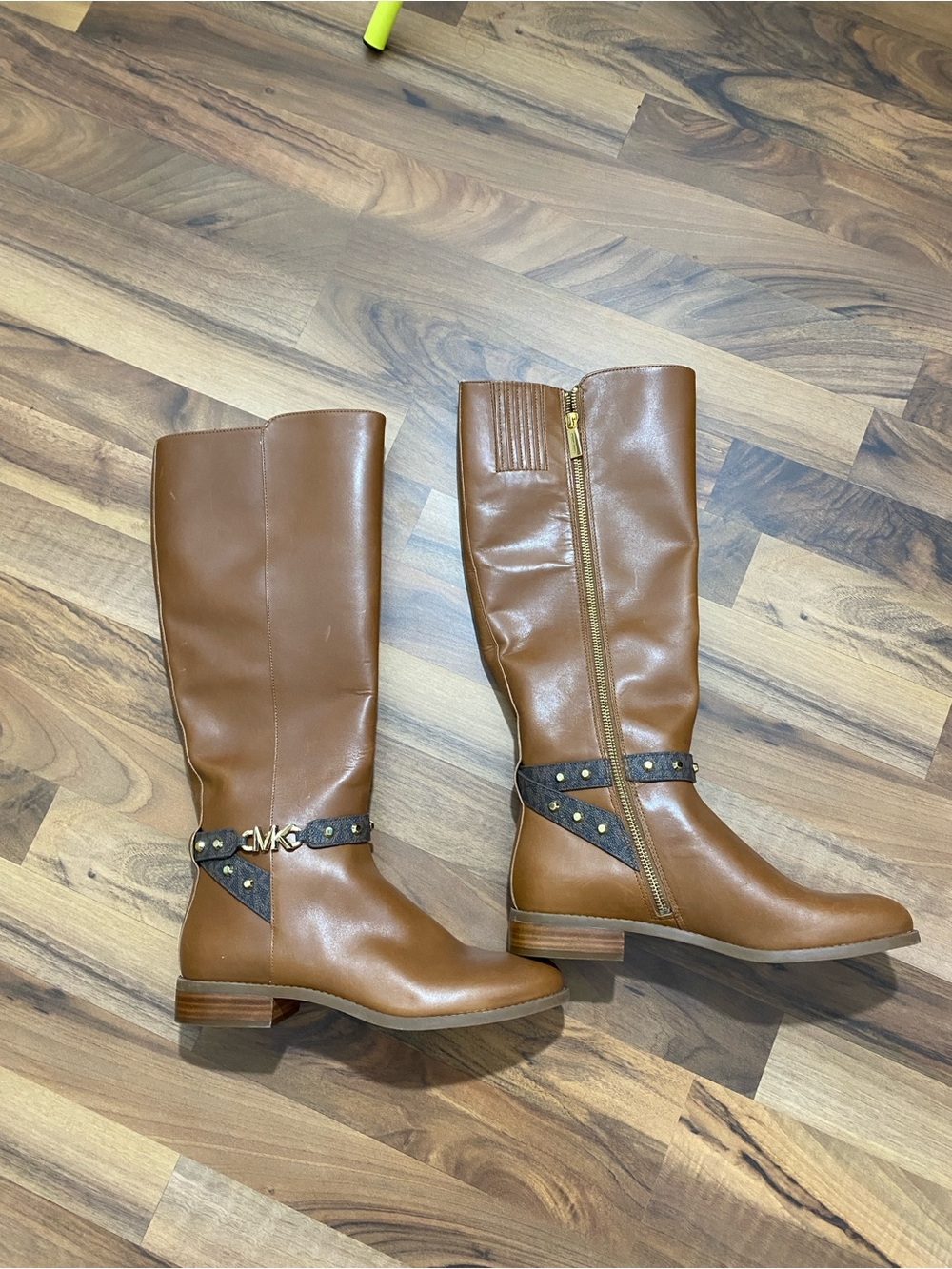 Michael Kors Chestnut Brown Over-the-Knee Studded Strap Boots NWOT - Picture 9 of 10